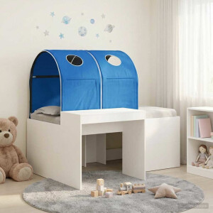 vidaXL Bed met Tunnel 4 pcs Artisian Eik en Blauw Bewerkt hout