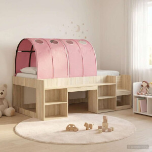 vidaXL Hoge Bedframe voor Kinderen met Opslag 3 st Bewerkt hout