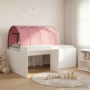 vidaXL Bed met Tunnel 4 pcs Artisian Eik en Roze Bewerkt hout