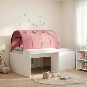 vidaXL Bed met Tunnel 4 pcs Artisian Eik en Roze Bewerkt hout
