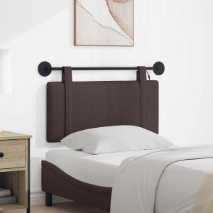 vidaXL Hangend hoofdbord Met LED-verlichting Donkerbruin Stof
