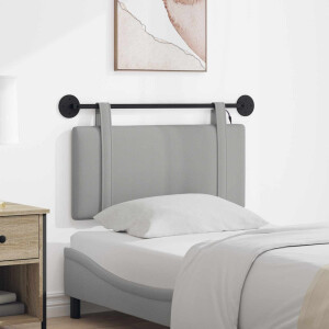 vidaXL Hangend hoofdbord Met LED-verlichting Wolkengrijs Stof