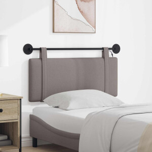 vidaXL Hangend hoofdbord Met LED-verlichting Taupe Stof