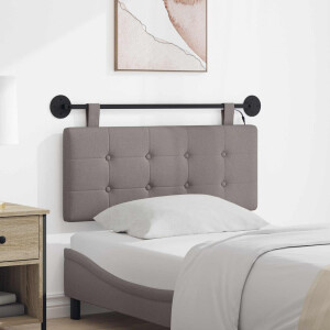 vidaXL Hangend hoofdbord Met LED-verlichting Taupe Stof