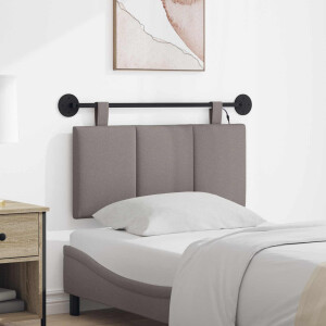 vidaXL Hangend hoofdbord Met LED-verlichting Taupe Stof