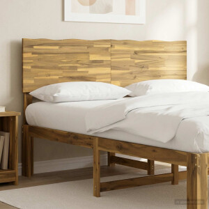 vidaXL Live Edge Hoofdbord ROSTOCK Wit 140 cm Massief Acaciahout