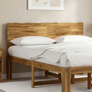 vidaXL Live Edge Hoofdbord ROSTOCK Wit 160 cm Massief Acaciahout