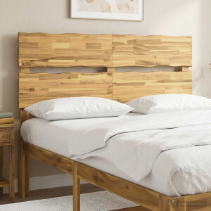 vidaXL Live Edge Hoofdbord ROSTOCK Wit 160 cm Massief Acaciahout