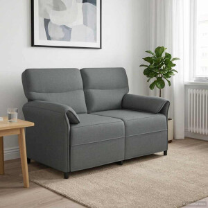 vidaXL Bank 100% polyester metalen frame MDF, Multiplex