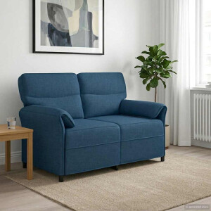 vidaXL Bank 100% polyester metalen frame MDF, Multiplex