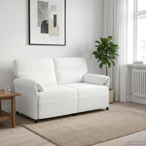 vidaXL Bank 100% polyester metalen frame MDF, Multiplex