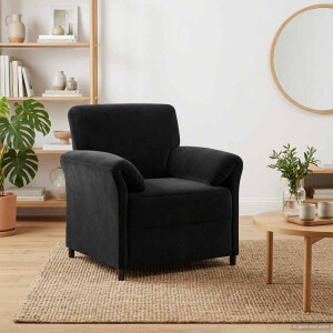 vidaXL 1-Zits Bank Zwart 88 x 83 x 95 cm Fluweel