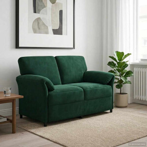 vidaXL 2-Zits Sofa Donkergroen 138 x 83 x 95 cm Fluweel