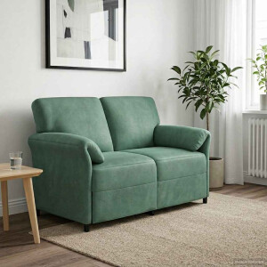 vidaXL 2-Zits Sofa Zeegroen 138 x 83 x 95 cm Fluweel