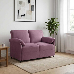 vidaXL 2-Zits Sofa Paars 138 x 83 x 95 cm Fluweel