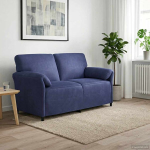 vidaXL 2-Zits Sofa Politieblauw 158 x 83 x 95 cm Fluweel