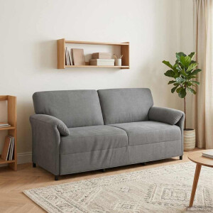 vidaXL 3-Zits Bank Donkergrijs 198 x 83 x 95 cm Fluweel