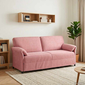 vidaXL 3-Zits Bank Roze 198 x 83 x 95 cm Fluweel