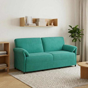 vidaXL 3-Zits Bank Turquoise 198 x 83 x 95 cm Fluweel