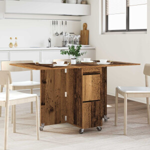 vidaXL Eettafel 2 pcs 140 x 80 x 77 cm Bewerkt hout Oud hout