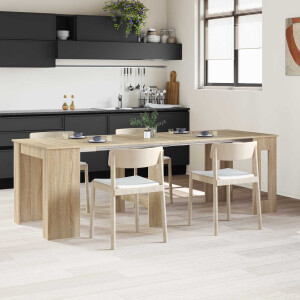 vidaXL Eettafel 240 x 85 x 75 cm Bewerkt hout Sonoma Eiken Rechthoekig
