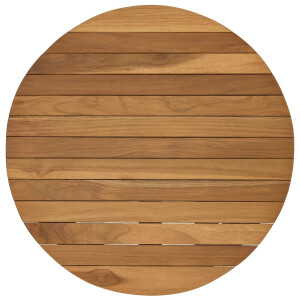 vidaXL Tafelblad Ø 50 x 3,5 Rond Massief Teakhout Naturel