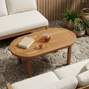 vidaXL Tafelblad 80 x 40 x 2,5 cm Ovaal Massief Teakhout Naturel
