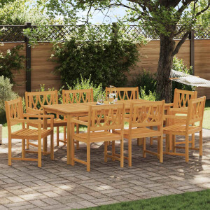 vidaXL Tuinbank 8 pcs Naturel 56 x 55,5 x 90 cm Massief Acaciahout