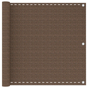 vidaXL Balkon Scherm Bruin 90 x 800 cm HDPE en Aluminium