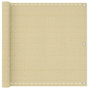 vidaXL Balkon Scherm Beige 120 x 800 cm HDPE en Aluminium