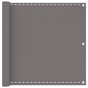 vidaXL Balkon Scherm Lichtgrijs 120 x 400 cm HDPE en Aluminium