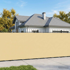 vidaXL Balkon Privacy Scherm 150 x 800 cm Stof met PU-coating Zand