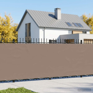 vidaXL Balkon Privacy Scherm 180 x 800 cm Stof met PU-coating Taupe