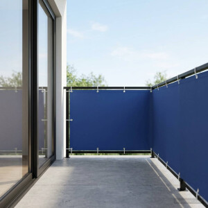 vidaXL Balkon Privacy Scherm 150 x 200 cm Stof met PU-coating Blauw
