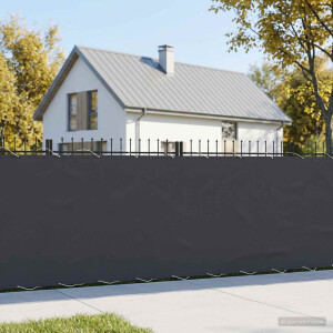 vidaXL Balkon Privacy Scherm 150 x 500 cm Stof met PU-coating Zwart