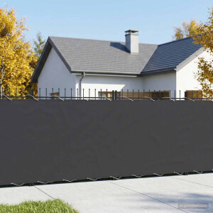vidaXL Balkon Privacy Scherm 200 x 300 cm Stof met PU-coating Zwart