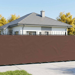 vidaXL Balkon Privacy Scherm 150 x 500 cm Stof met PU-coating Bruin