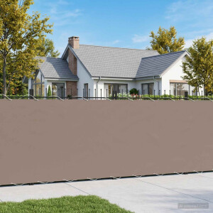 vidaXL Balkon Privacy Scherm 1,2 x 15 m Stof met PU-coating Taupe