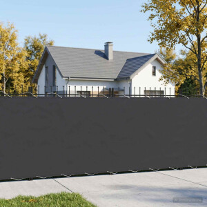 vidaXL Balkon Privacy Scherm 1,2 x 15 m Stof met PU-coating Zwart