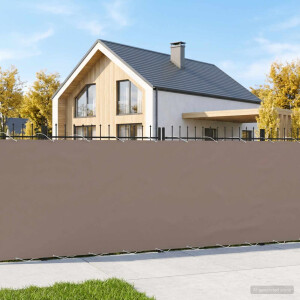 vidaXL Balkon Privacy Scherm 1,2 x 25 m Stof met PU-coating Taupe