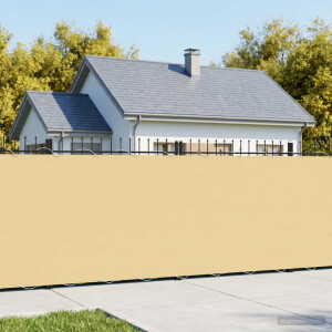 vidaXL Balkon Privacy Scherm 1,5 x 15 m Stof met PU-coating Beige