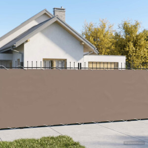vidaXL Balkon Privacy Scherm 1,5 x 15 m Stof met PU-coating Taupe