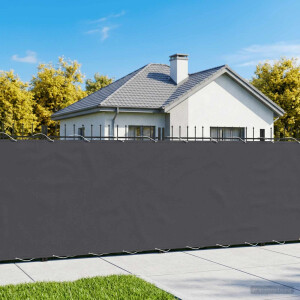 vidaXL Balkon Privacy Scherm 1,5 x 25 m Stof met PU-coating Zwart