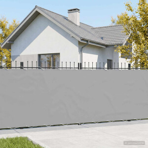vidaXL Balkon Privacy Scherm 1,8 x 15 m Stof met PU-coating Lichtgrijs