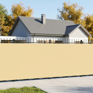 vidaXL Balkon Privacy Scherm 1,8 x 15 m Stof met PU-coating Beige