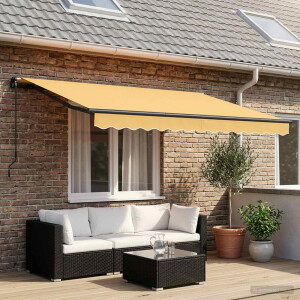 vidaXL Inklapbaar Zonnescherm Zand 2,5 x 2 m Stof
