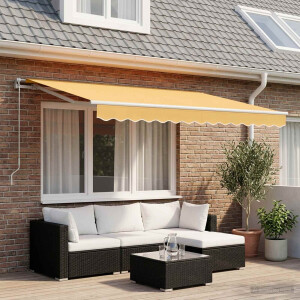 vidaXL Inklapbaar Zonnescherm Zand 4 x 2 m Stof