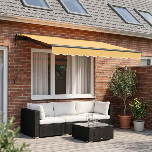 vidaXL Inklapbaar Zonnescherm Zand 4 x 2 m Stof