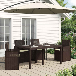 vidaXL Zitkussens 4 pcs Crèmekleurig 47 x 36 x 2 cm Polyester