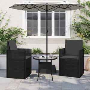 vidaXL Zit- en Rugkussens 2 pcs Antracietkleurig 47 x 45 x 2 cm